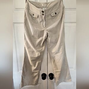 Talbots Cream Corduroy Pants